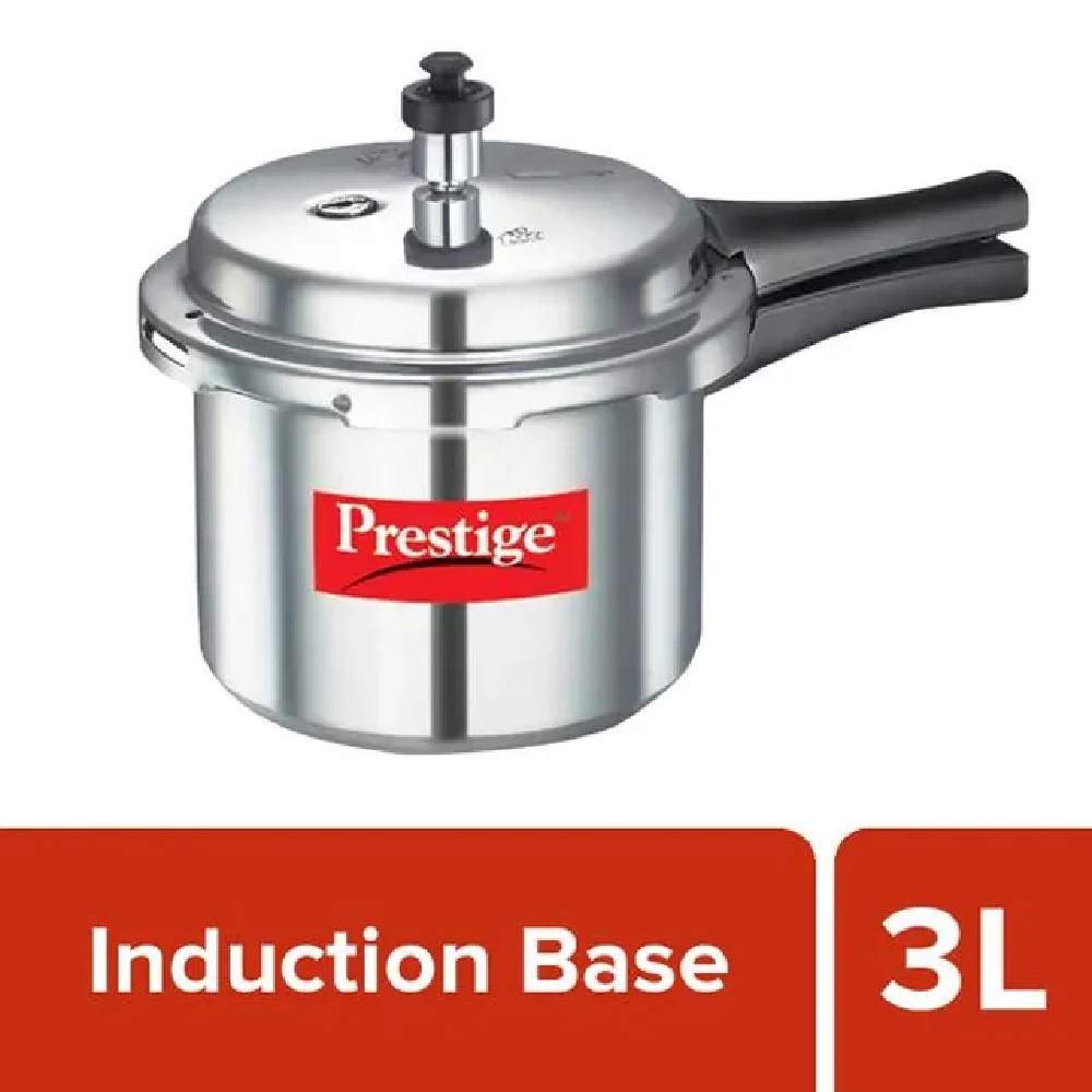 Prestige Popular Plus Aluminium Outer Lid Pressure Cooker - Induction Base, 10003 Prestige Popular Plus Aluminium Outer Lid Pressure Cooker - Induction Base, 10003--3 L