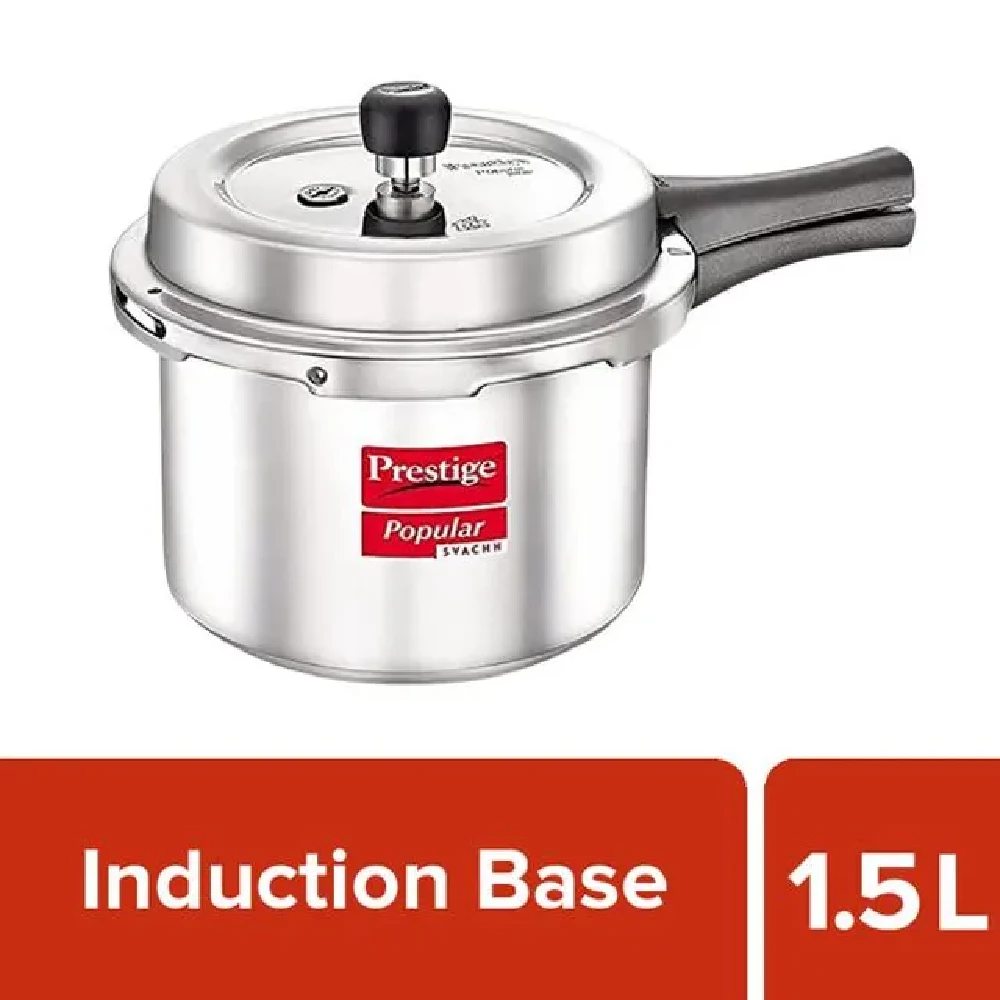 Prestige Popular Plus Svachh Aluminium Outer Lid Pressure Cooker - Induction Base