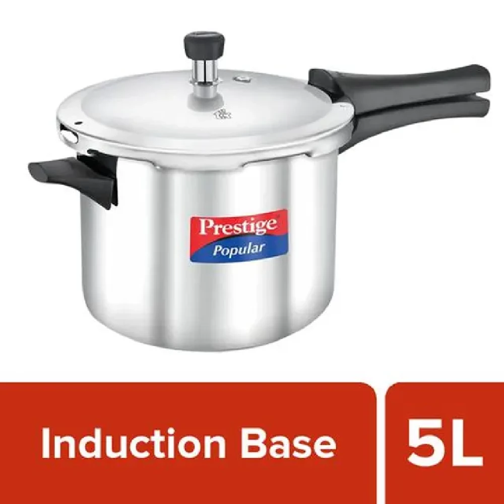 Prestige Popular Stainless Steel Outer Lid Pressure Cooker - Induction Base, 20652 Prestige Popular Stainless Steel Outer Lid Pressure Cooker - Induction Base, 20652--5 L