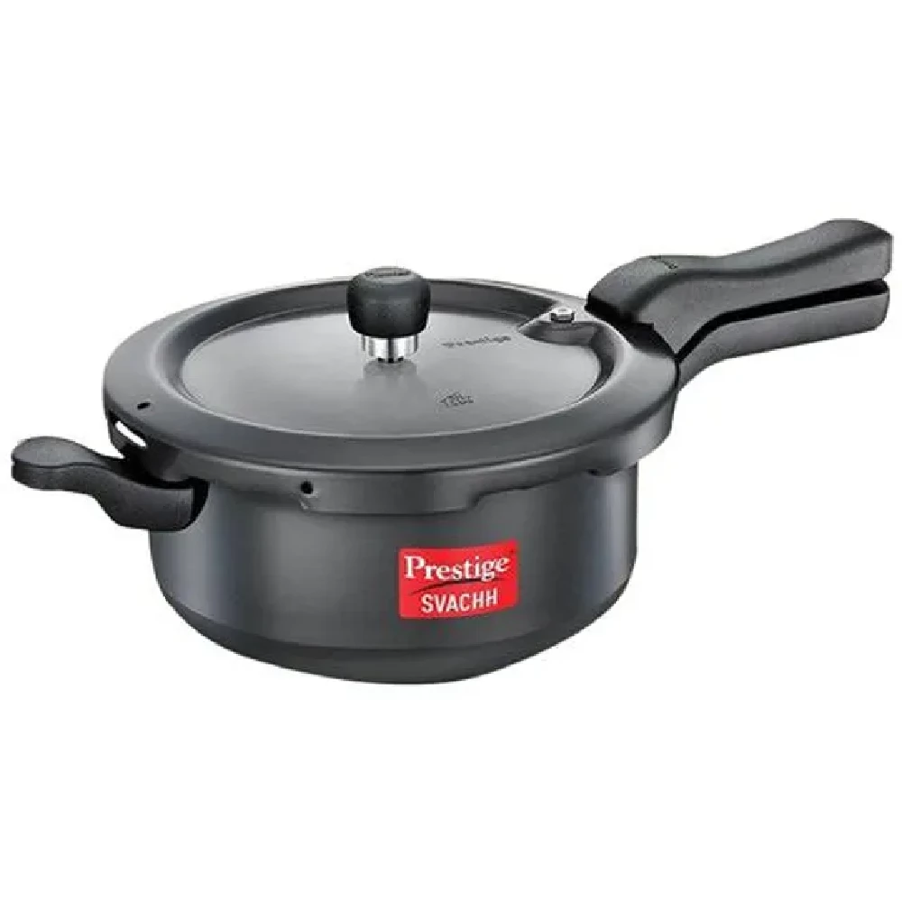 Prestige Svachh Pressure Cooker - Hard Anodised, Induction Base, Durable Prestige Svachh Pressure Cooker - Hard Anodised, Induction Base, Durable--3.5 L