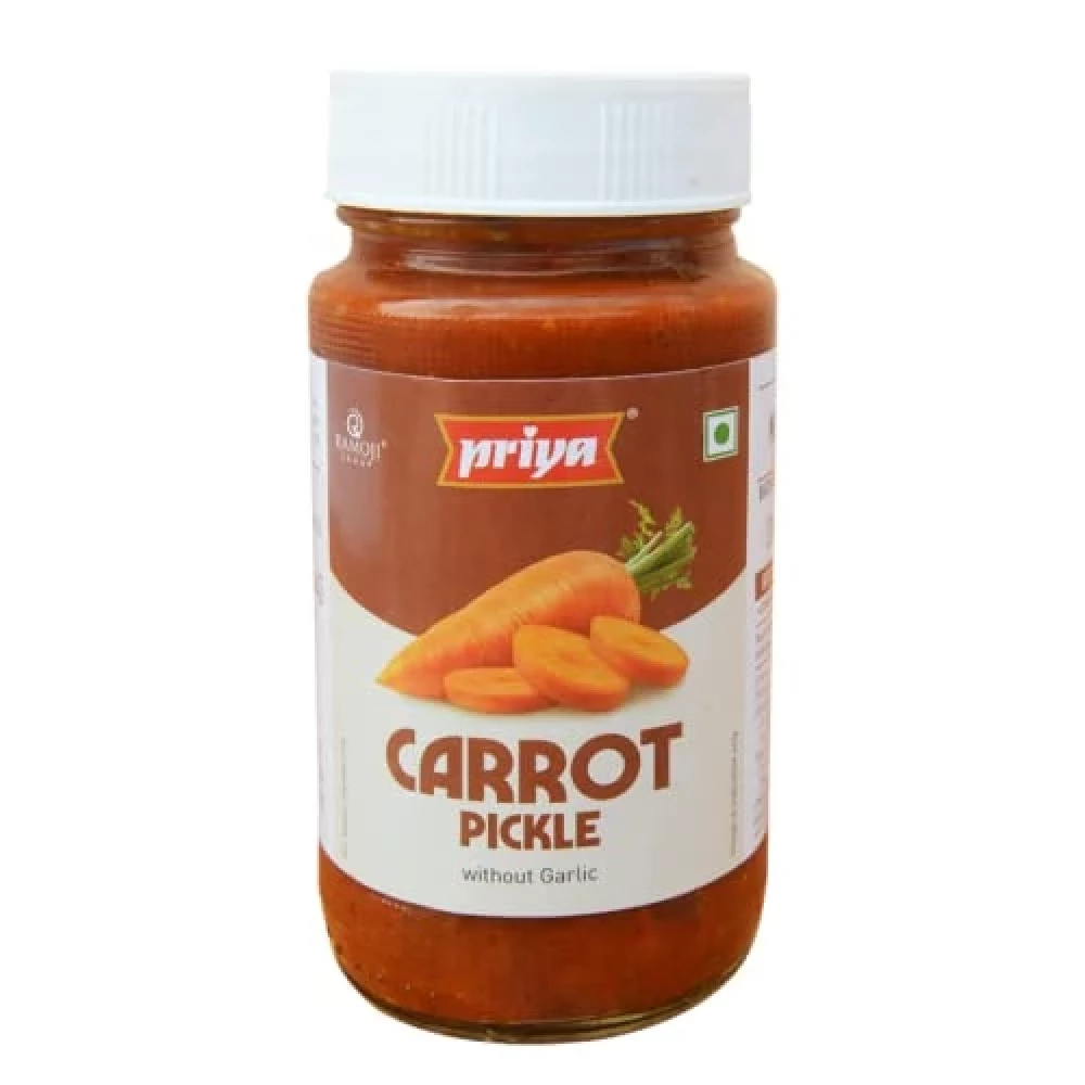 Priya Carrot Pickle Without Garlic Priya Carrot Pickle Without Garlic-Pack Size-300 g