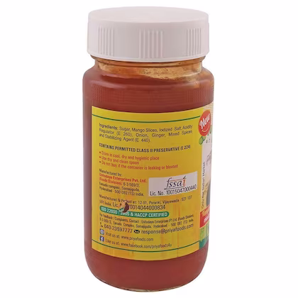 Priya Sweet Mango Chutney Without Garlic - Image 2