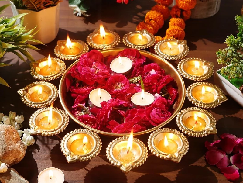 ProKart Premium Copper Gold Metal Decorative Diya - Image 6