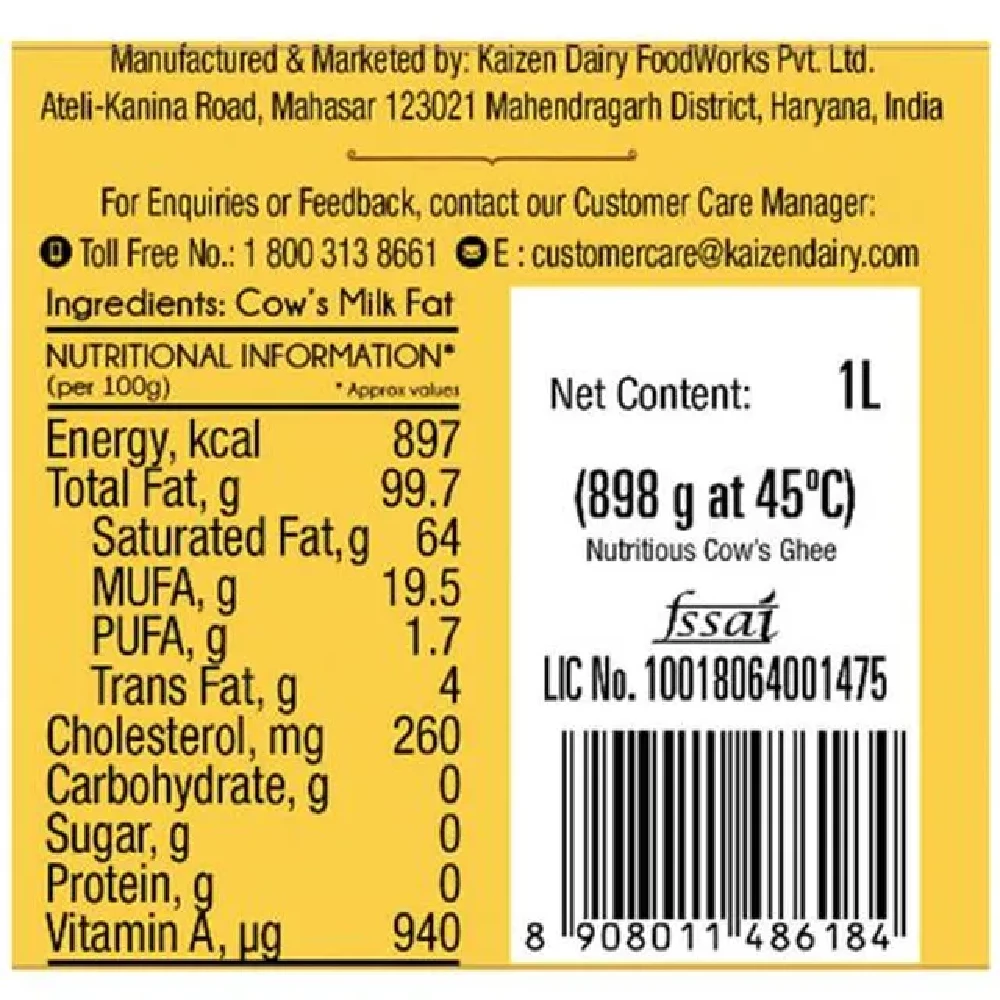 ProVedic Cow's Ghee - Rich Taste & Aroma, Pure & Natural - Image 2
