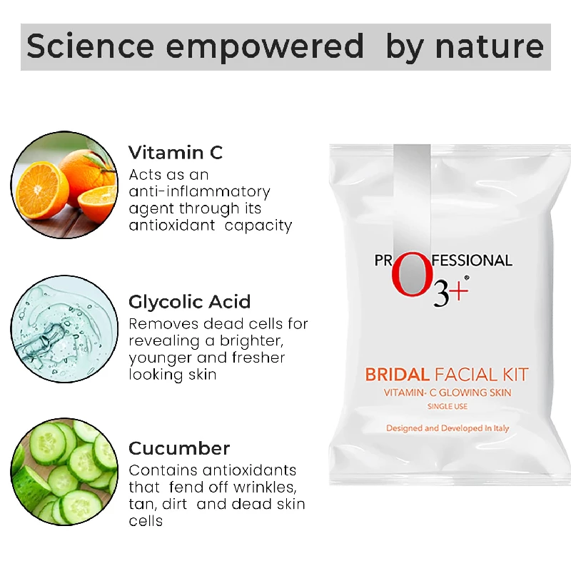 Professional O3+ Bridal Facial Kit Vitamin C Glowing Skin - Image 2