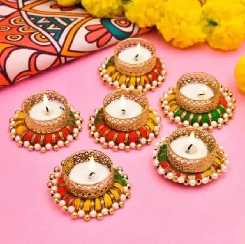 Prokart Handicraft MotiGota Ring Diya Candle