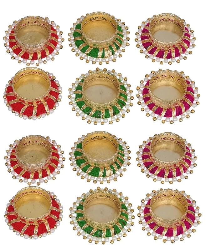 Prokart Handicraft MotiGota Ring Diya Candle - Image 2