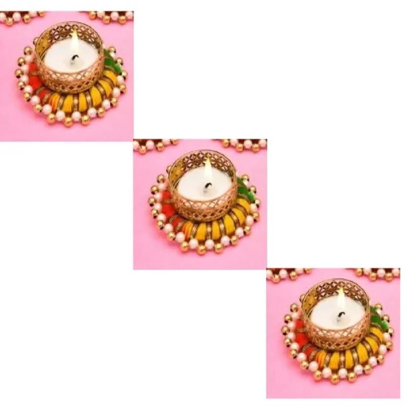 Prokart Handicraft MotiGota Ring Diya Candle - Image 3
