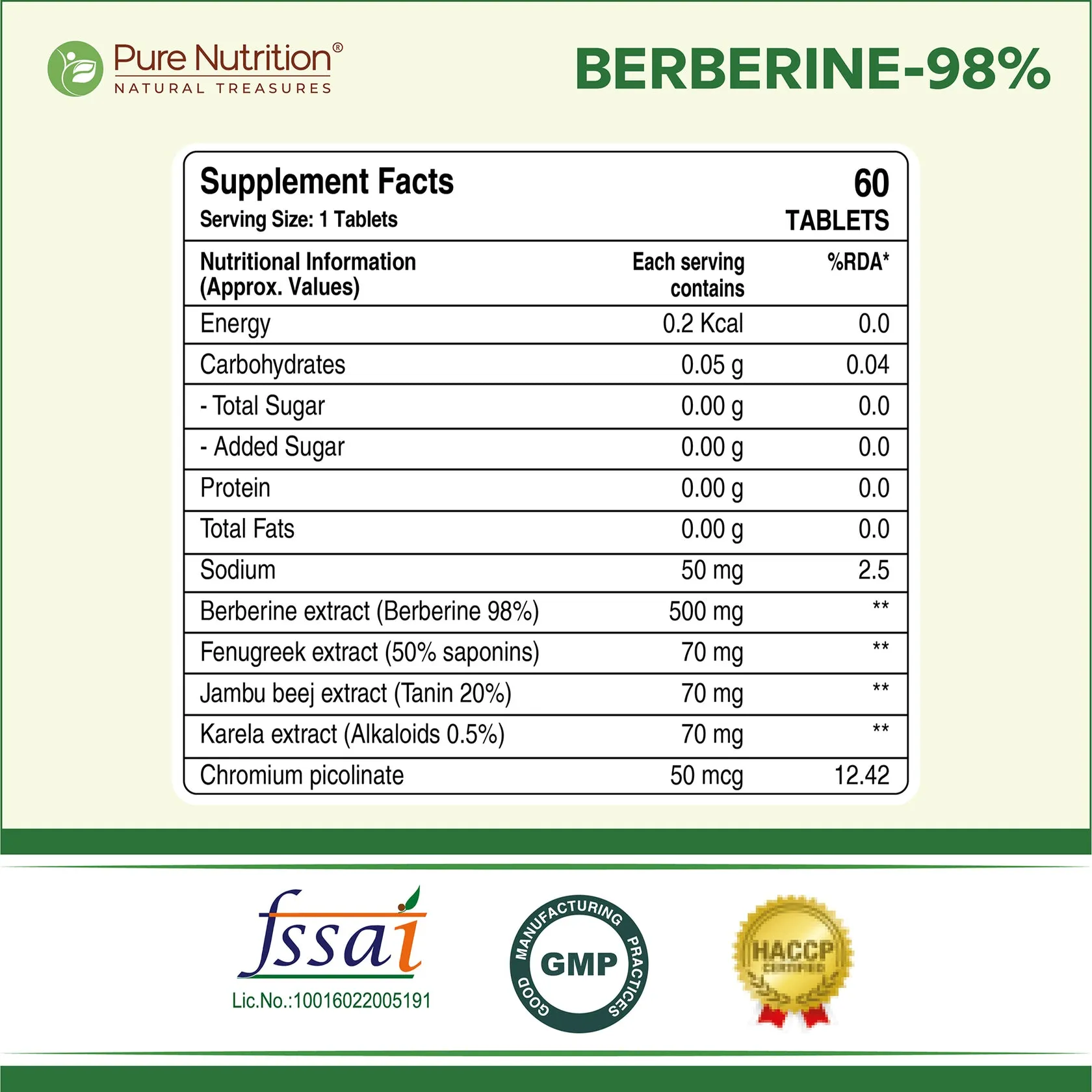 Pure Nutrition Berberine 98% - Image 5