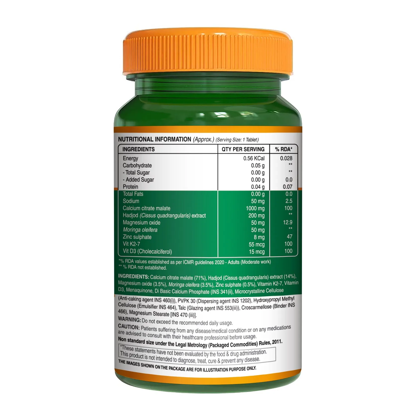 Pure Nutrition Calcium Magnesium + Zinc With Vitamin D3 & K2 - Image 5