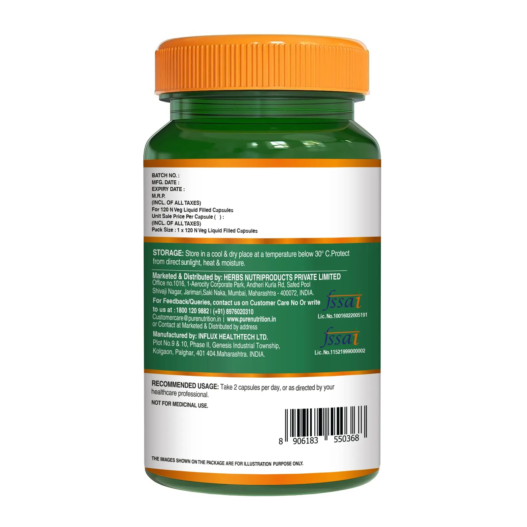 Pure Nutrition Flaxseed Oil Capsules - Image 3