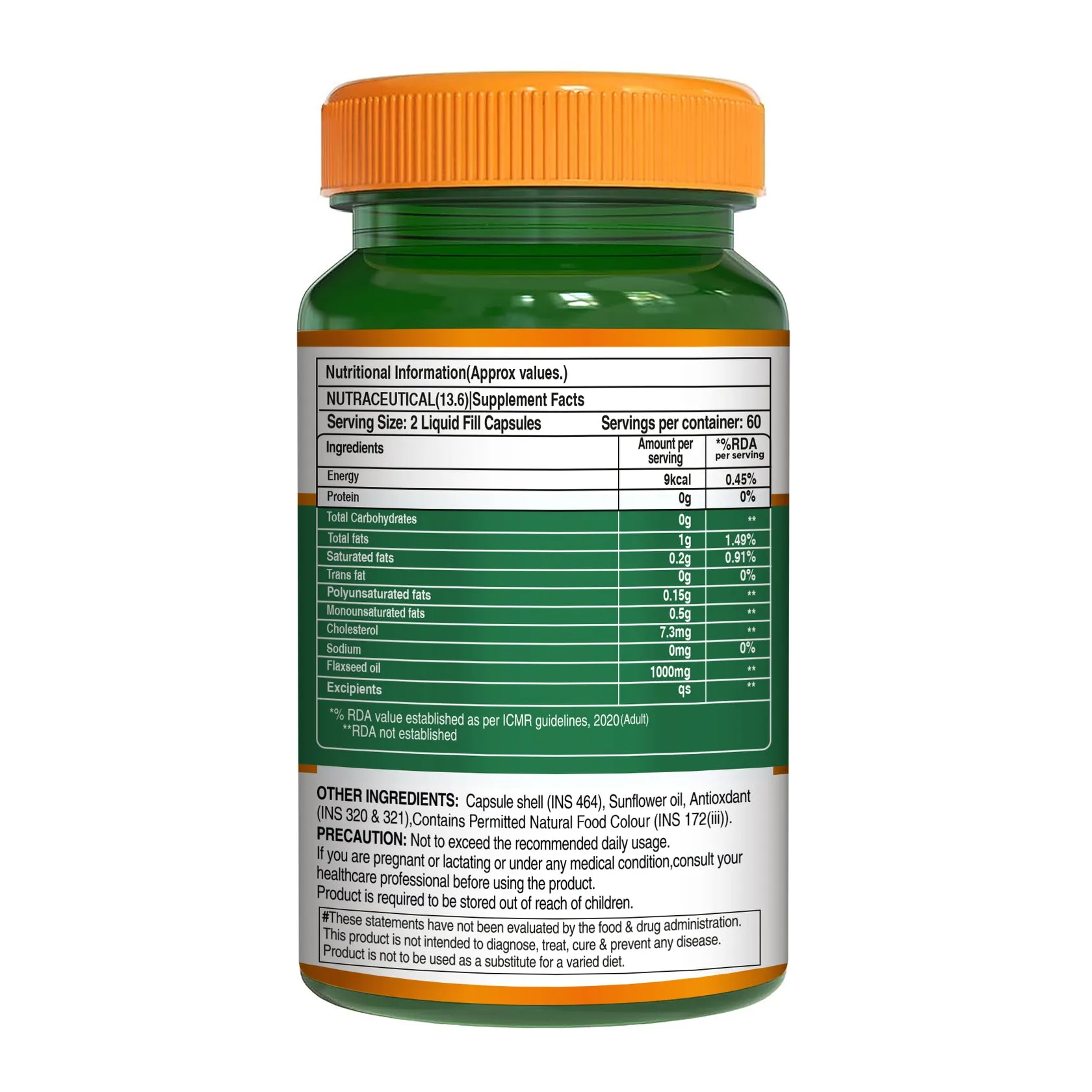 Pure Nutrition Flaxseed Oil Capsules - Image 4