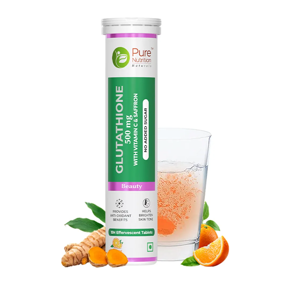 Pure Nutrition Glutathione 500mg With Vitamin C & Saffron
