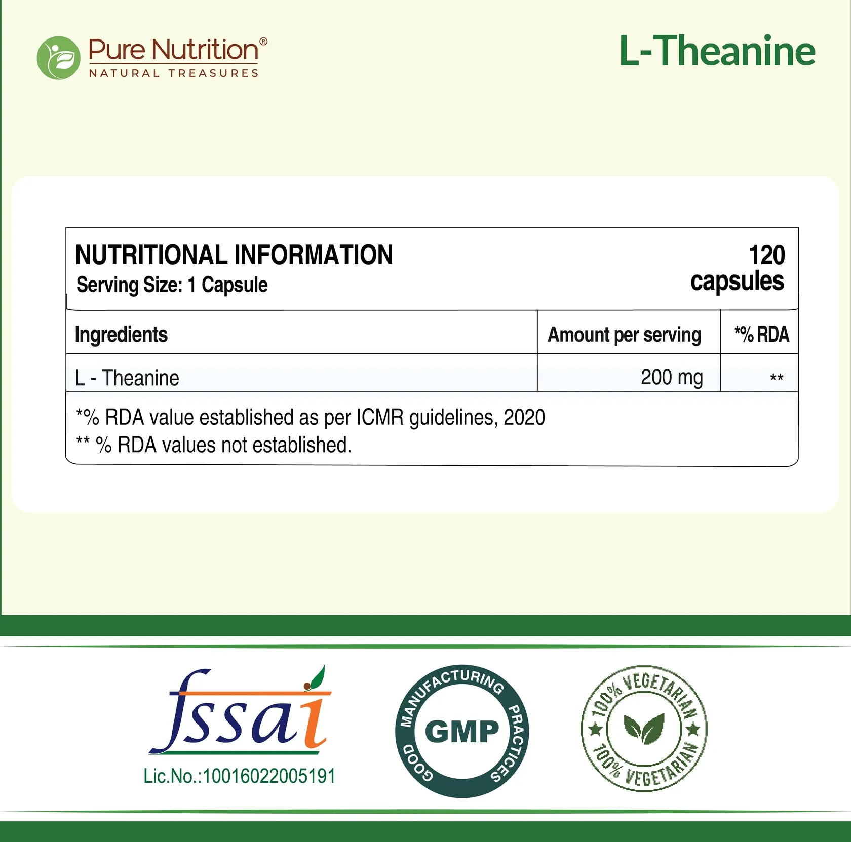 NOW L-Theanine 200 mg 120 Veg Capsules - Dolphin Fitness