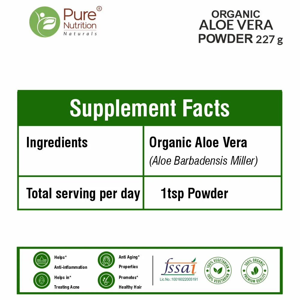 Pure Nutrition Organic Aloe Vera Powder - Image 3