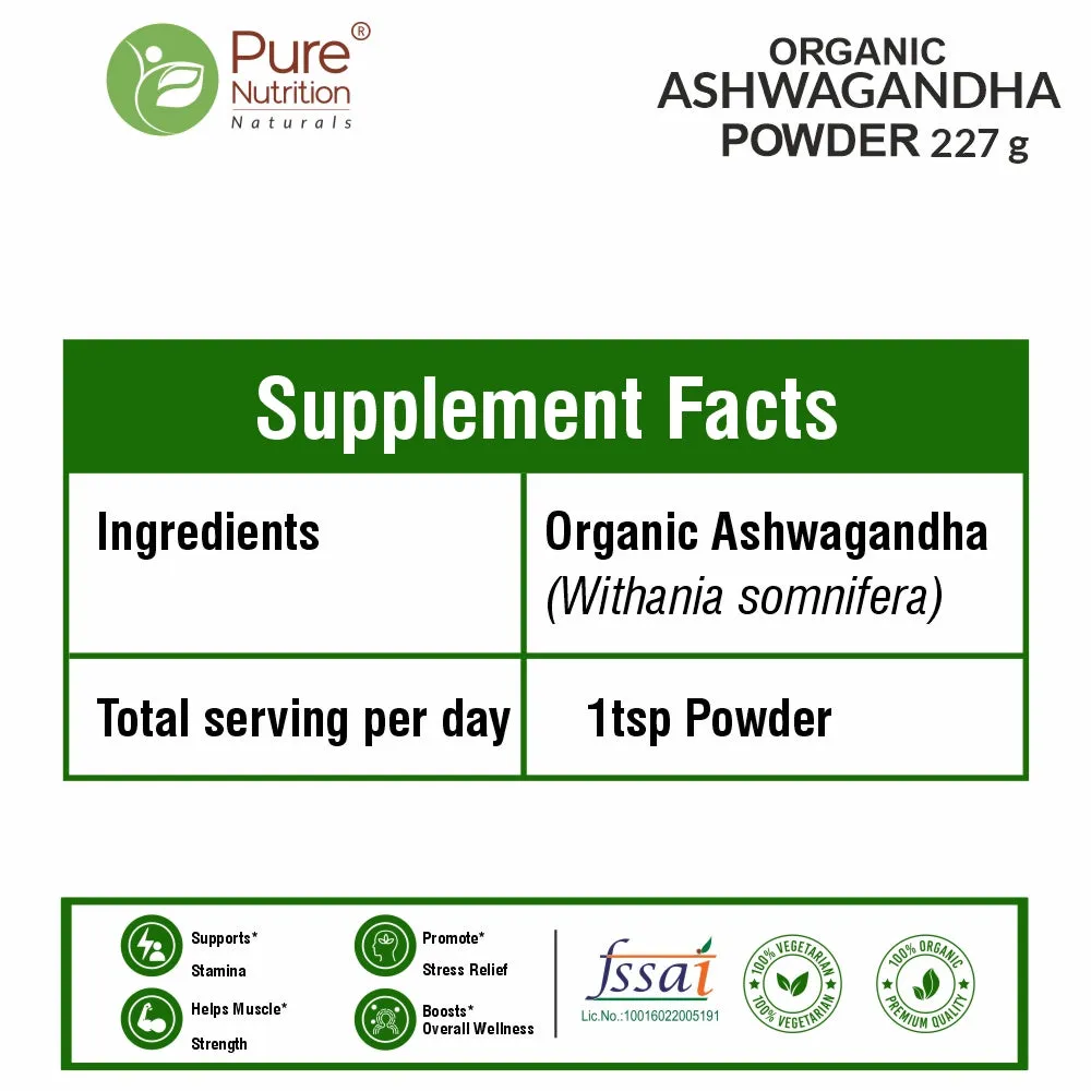 Pure Nutrition Organic Ashwagandha Powder - Image 2