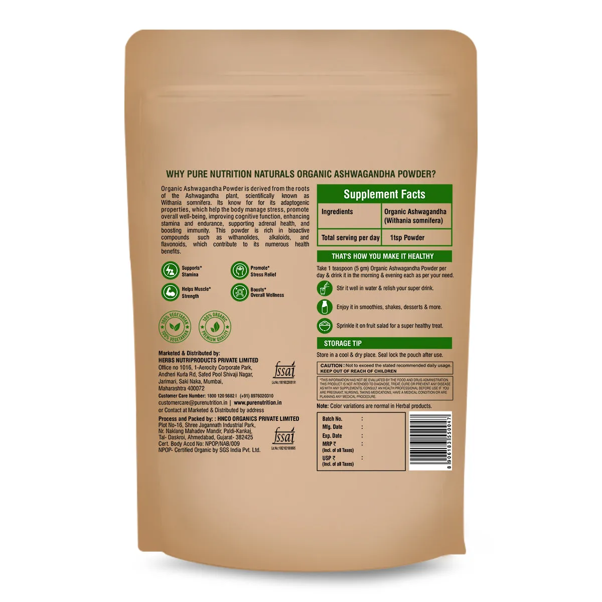 Pure Nutrition Organic Ashwagandha Powder - Image 4