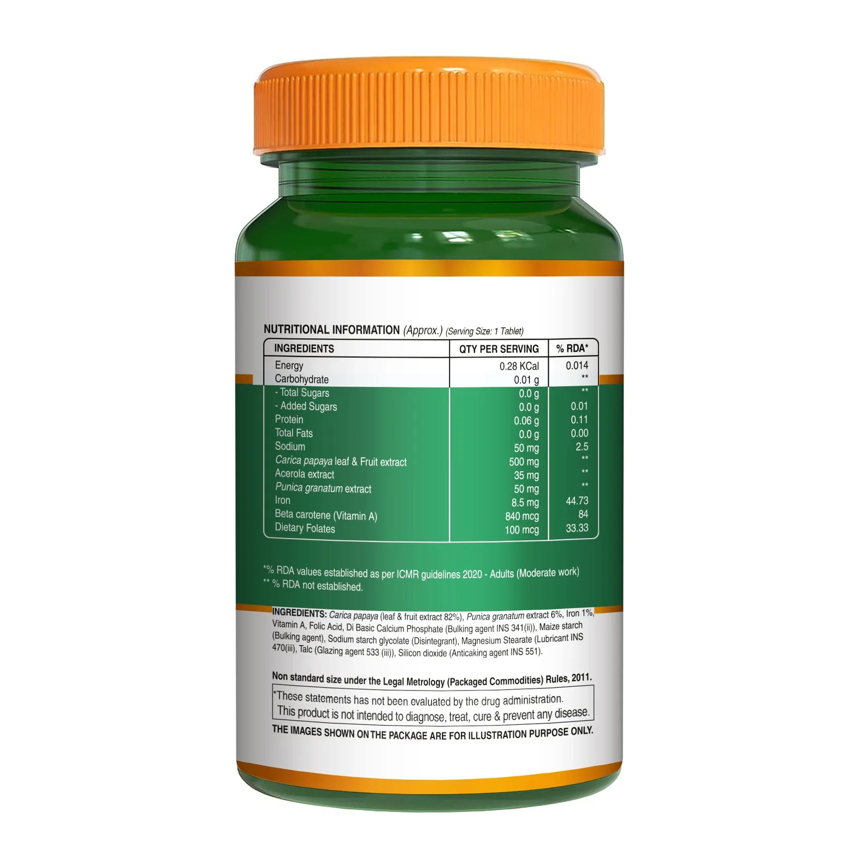 Pure Nutrition Papaya Leaf And Fruit  Extract Tablets - Image 4