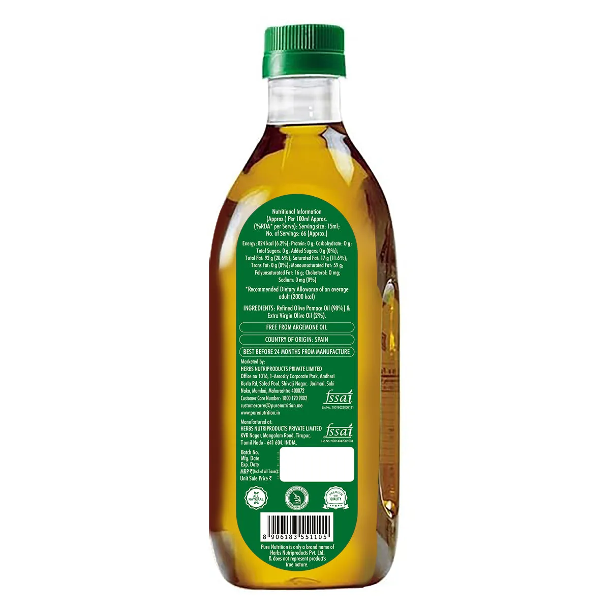 Pure Nutrition Pomace Olive Oil - Image 10