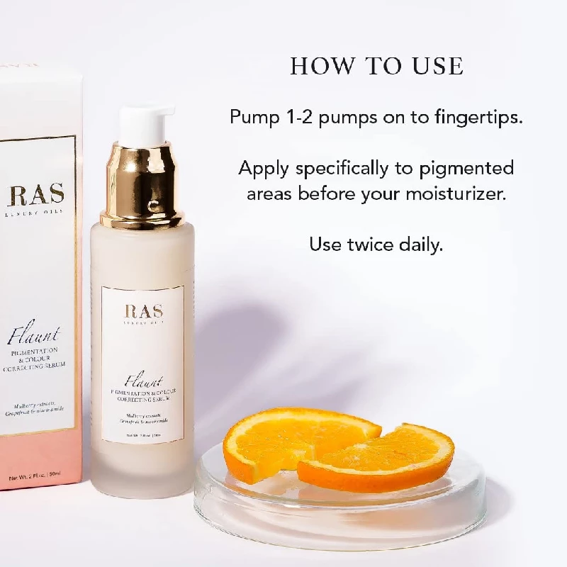 RAS Luxury Oils Flaunt Pigmentation & Complexion Correcting Serum - Image 6