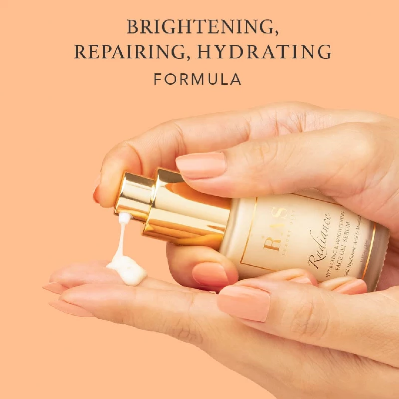 RAS Luxury Oils Radiance 24K Gold Brightening 8 in 1 Face Gel Serum - Image 3