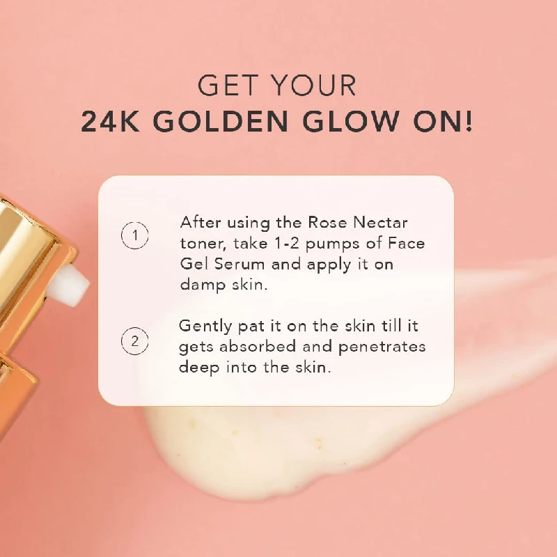 RAS Luxury Oils Radiance 24K Gold Brightening 8 in 1 Face Gel Serum - Image 7