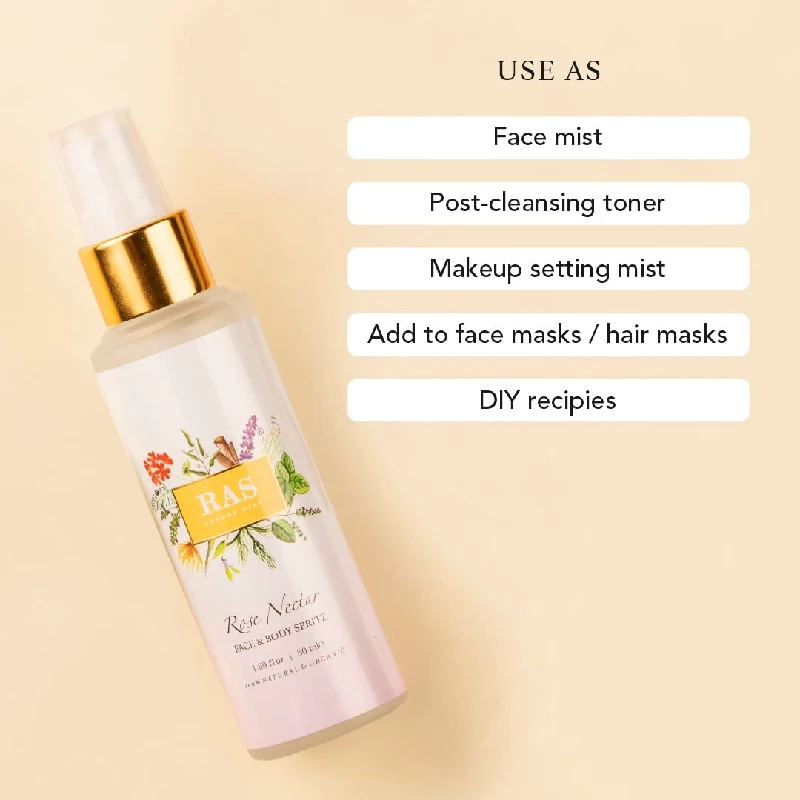 RAS Luxury Oils Rose Nectar Face & Body Spritz Toner - Image 5