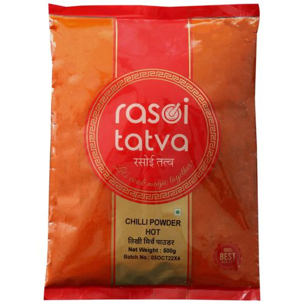 RASOI TATVA Chilli Powder Hot - 100% Natural RASOI TATVA Chilli Powder Hot - 100% Natural--500 g