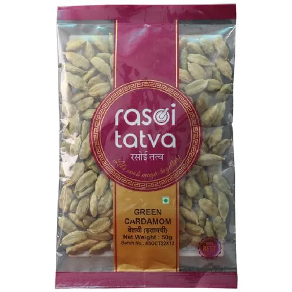 RASOI TATVA Green Cardamom/Elaichi - 100% Natural RASOI TATVA Green Cardamom/Elaichi - 100% Natural--50 g