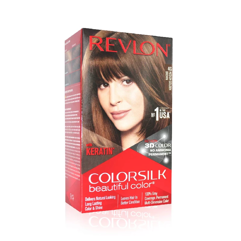 Revlon Color Silk Hair Color 3d Color Gel Technology With Keratin (medium Golden Brown)