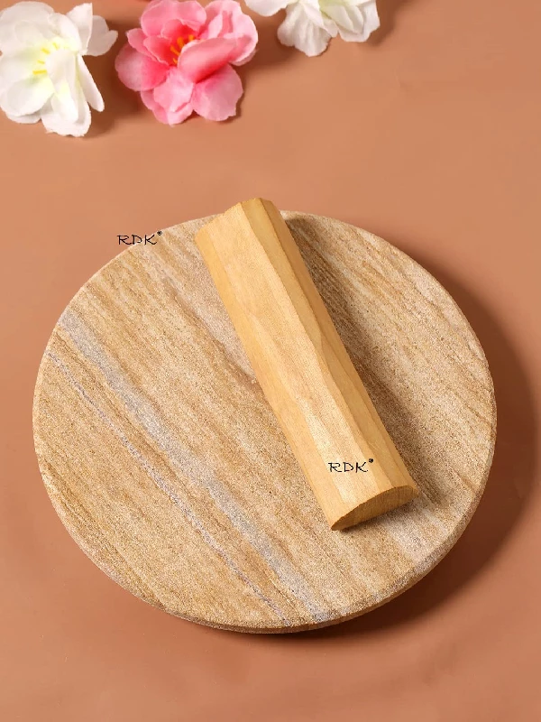 Rdk Natural Sandalwood Pata Board Chandan Pata with Chandan Stick Rdk Natural Sandalwood Pata Board Chandan Pata with Chandan Stick-Pack Size-150 g