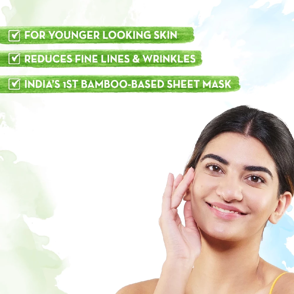 Retinol Bamboo Sheet Mask with Retinol and Bakuchi for Fine Lines and Wrinkles - Image 2