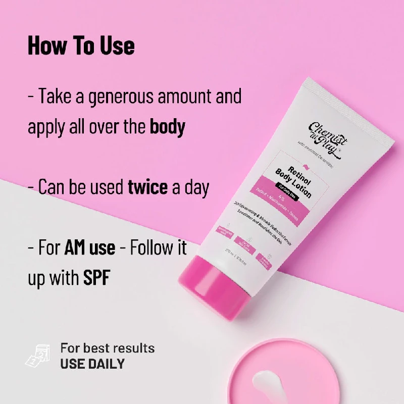 Chemist at Play Retinol Body Lotion for Anti-aging Niacinamide Moisturizer Cream - Image 7