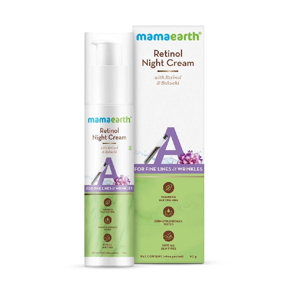 Mamaearth Retinol Night Cream For Women with Retinol and Bakuchi for Anti Aging, Fine Lines and Wrinkles - Image 8