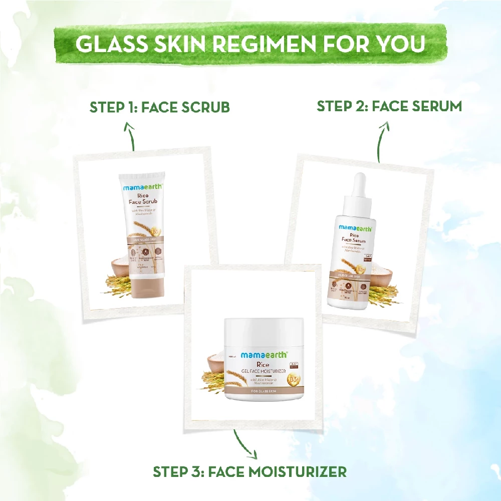 Rice Face Scrub With Rice Water & Niacinamide for Glass Skin - Image 6