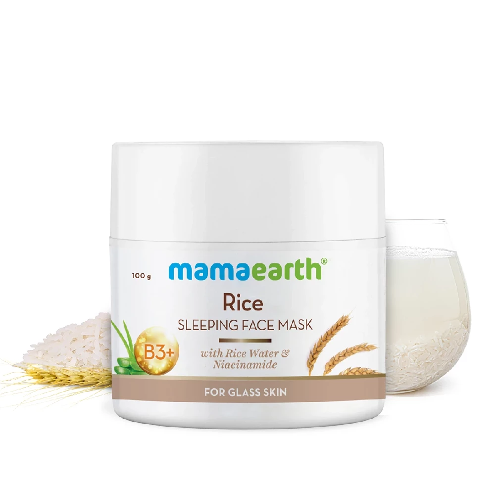 Mamaearth Rice Sleeping Face Mask With Rice Water & Niacinamide for Glass Skin - Image 1