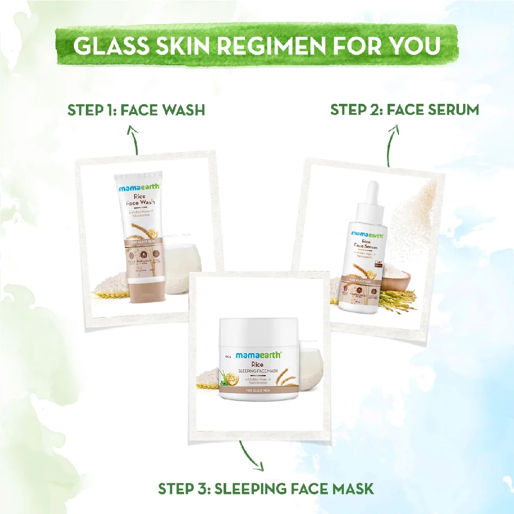 Mamaearth Rice Sleeping Face Mask With Rice Water & Niacinamide for Glass Skin - Image 6