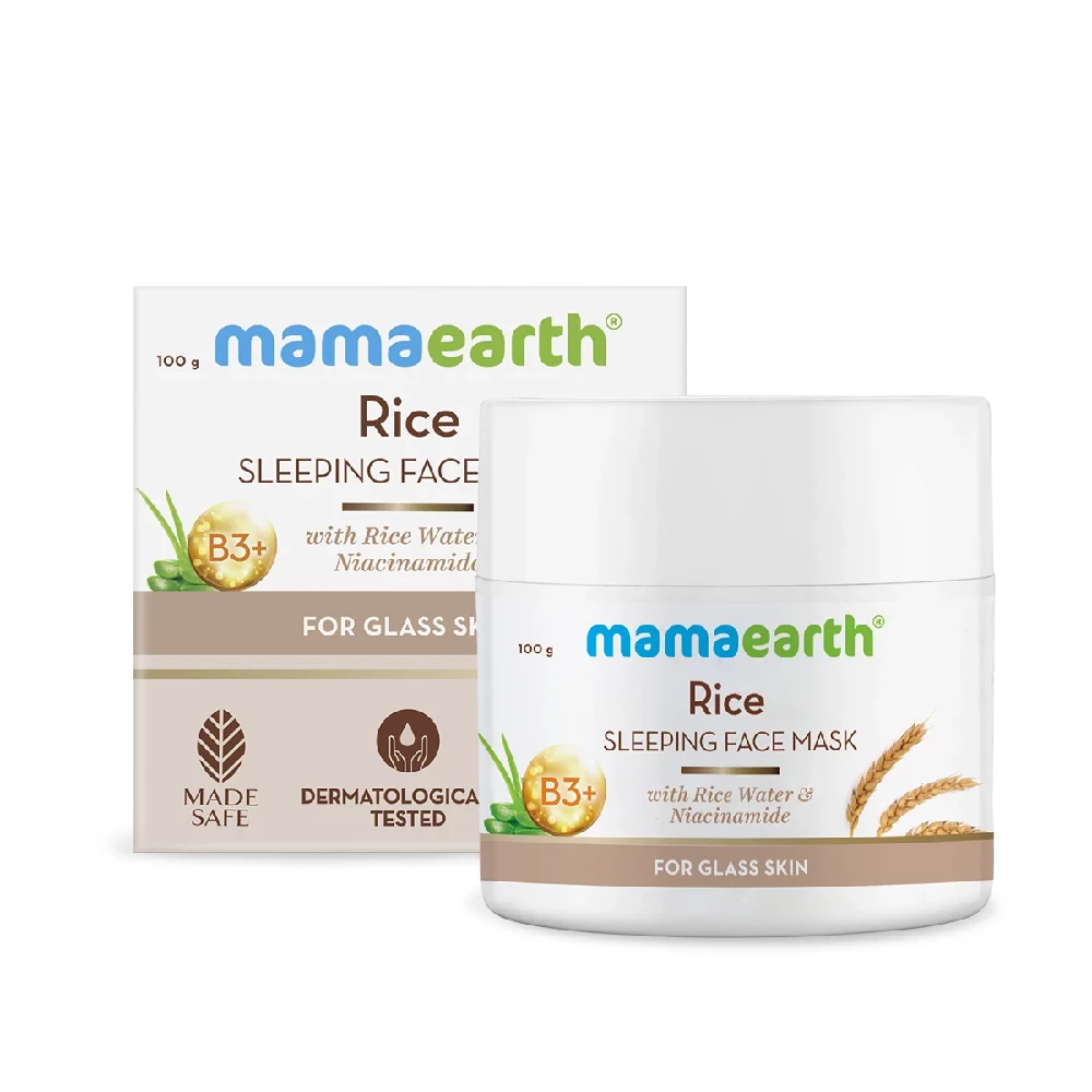 Mamaearth Rice Sleeping Face Mask With Rice Water & Niacinamide for Glass Skin - Image 8