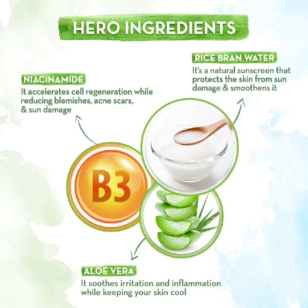 Mamaearth Rice Sunscreen Gel with Rice Water & Niacinamide for UVA & UVB Protection - Image 3