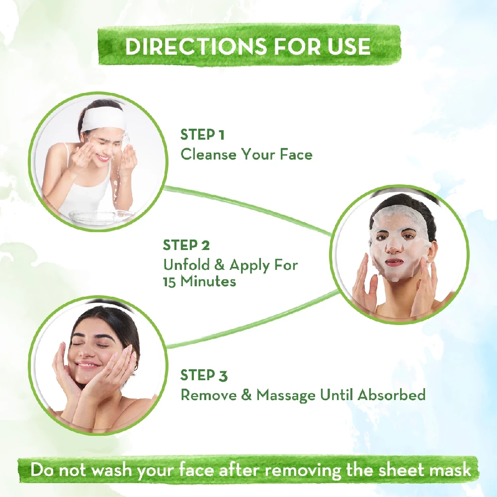 Rice Water Bamboo Sheet Mask with Rice Water and Coconut Milk for Deep Hydration - Image 5