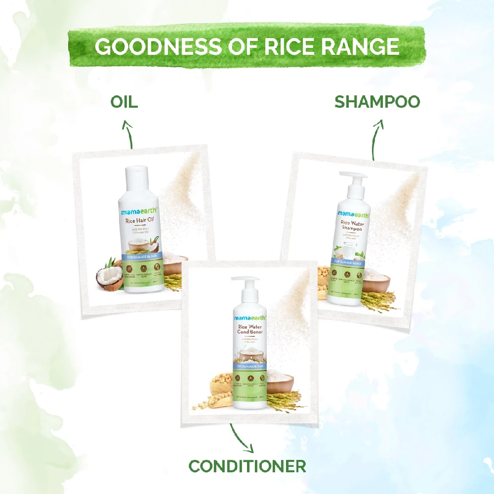 Rice Water Shampoo With Rice Water and Keratin For Damaged, Dry and Frizzy Hair - Image 5