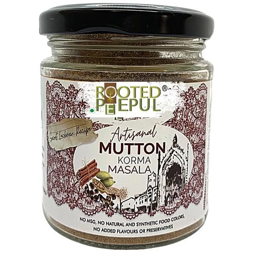 Rooted Peepul Artisanal Mutton Korma Masala - Enhances Flavour & Aroma Rooted Peepul Artisanal Mutton Korma Masala - Enhances Flavour & Aroma--75 g