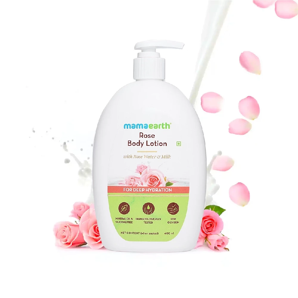 Rose Body Lotion with Rose Water and Milk For Deep Hydration