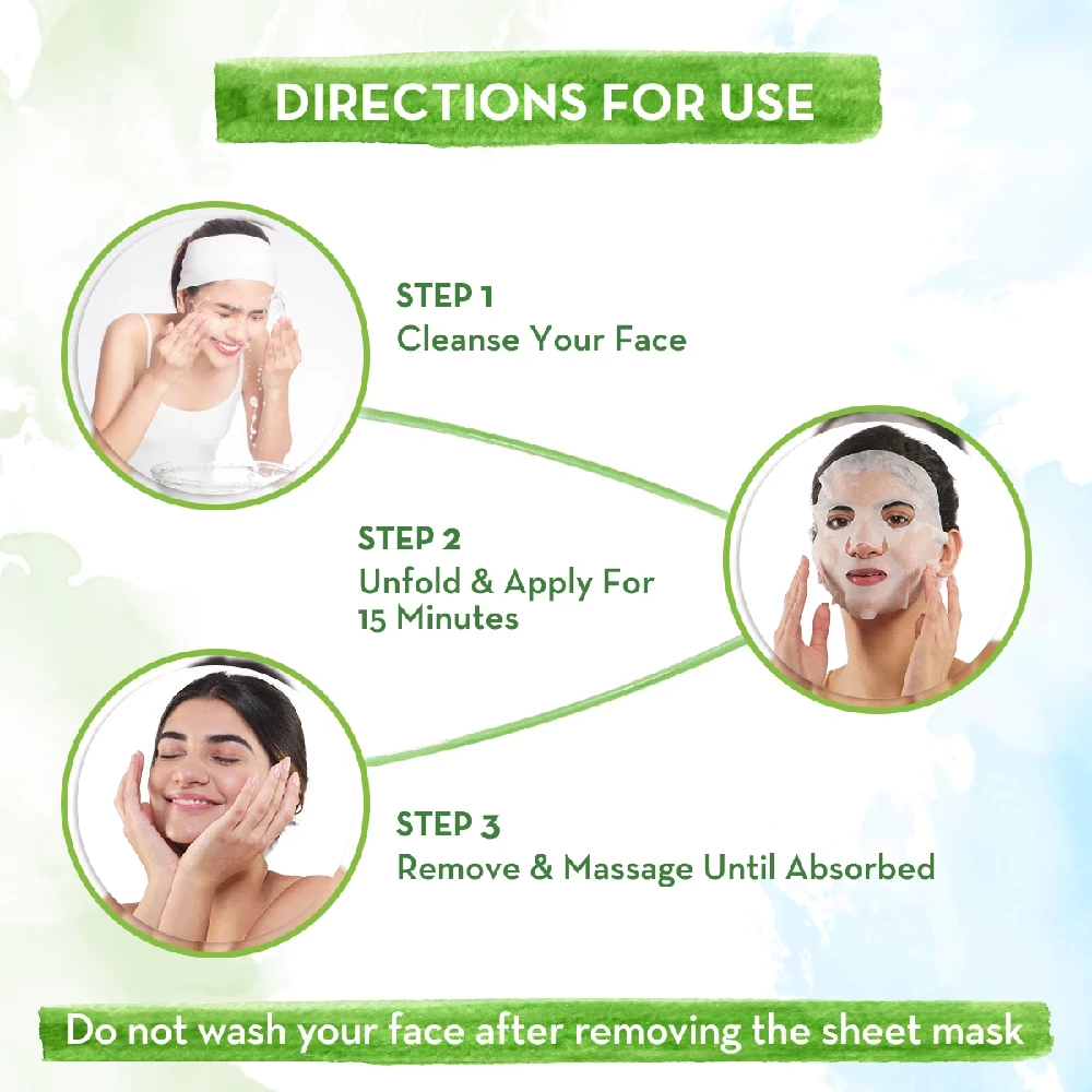 Rose Water Bamboo Sheet Mask with Rose Water and Milk for Glowing Skin - Image 5