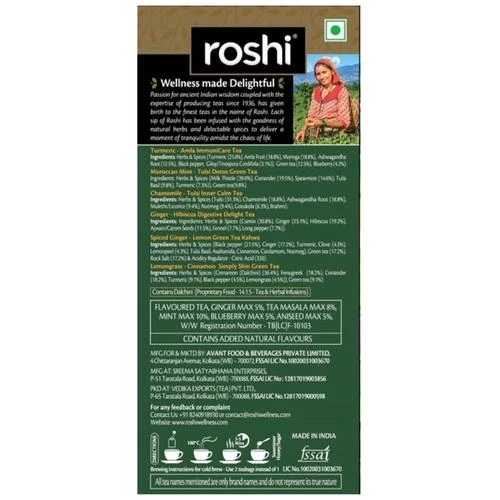 Roshi Assorted Tea Bags - Sampler Trial Pack With 6 Exotic Flavors ...