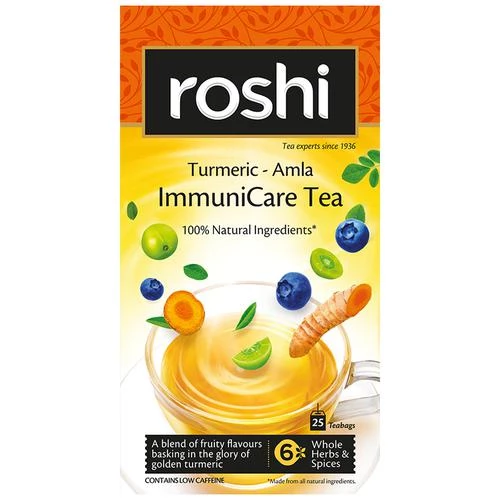 Roshi Herbal Green Tea - ImmuniCare With Turmeric Roshi Herbal Green Tea - ImmuniCare With Turmeric--45 g (25 Bags x 1.8 g Each )