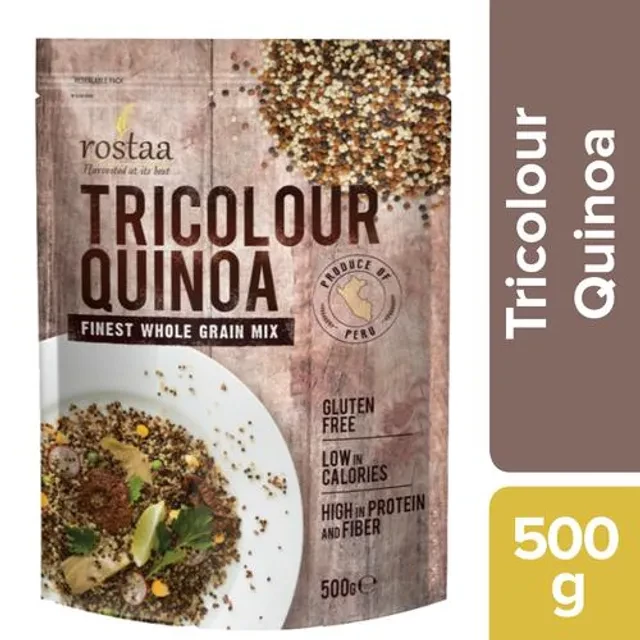 Rostaa Quinoa Finest Whole Grain - Tri Colour Rostaa Quinoa Finest Whole Grain - Tri Colour-Pack Size-500 g