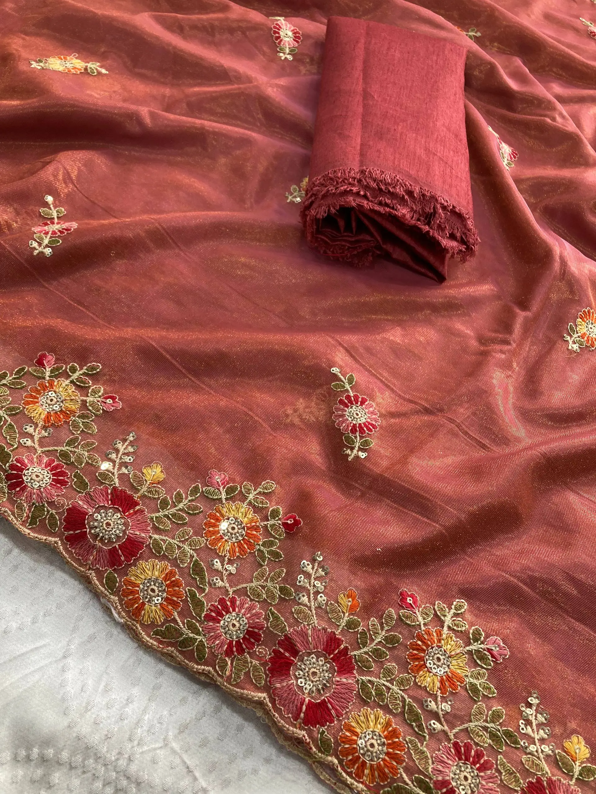 Roykals Designer Function Wear Saree - Elegant Pink - Image 3