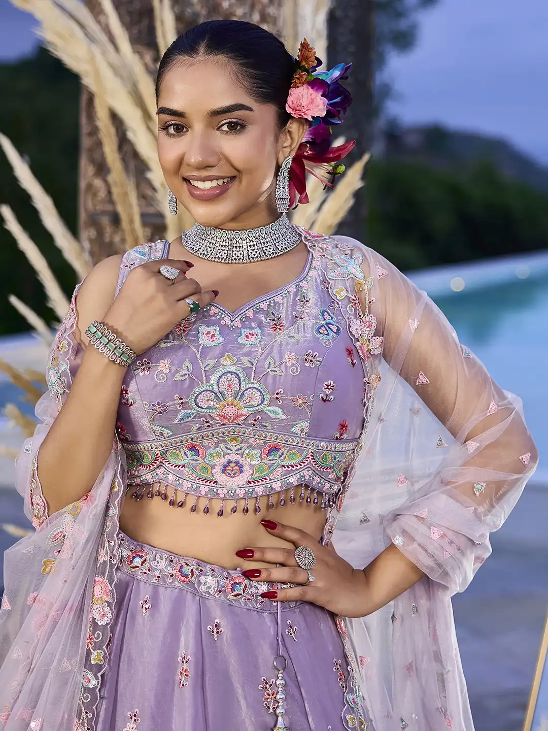 Roykals Heavy Traditional Must-Haves Lehenga Choli- Lavender Elegance - Image 3