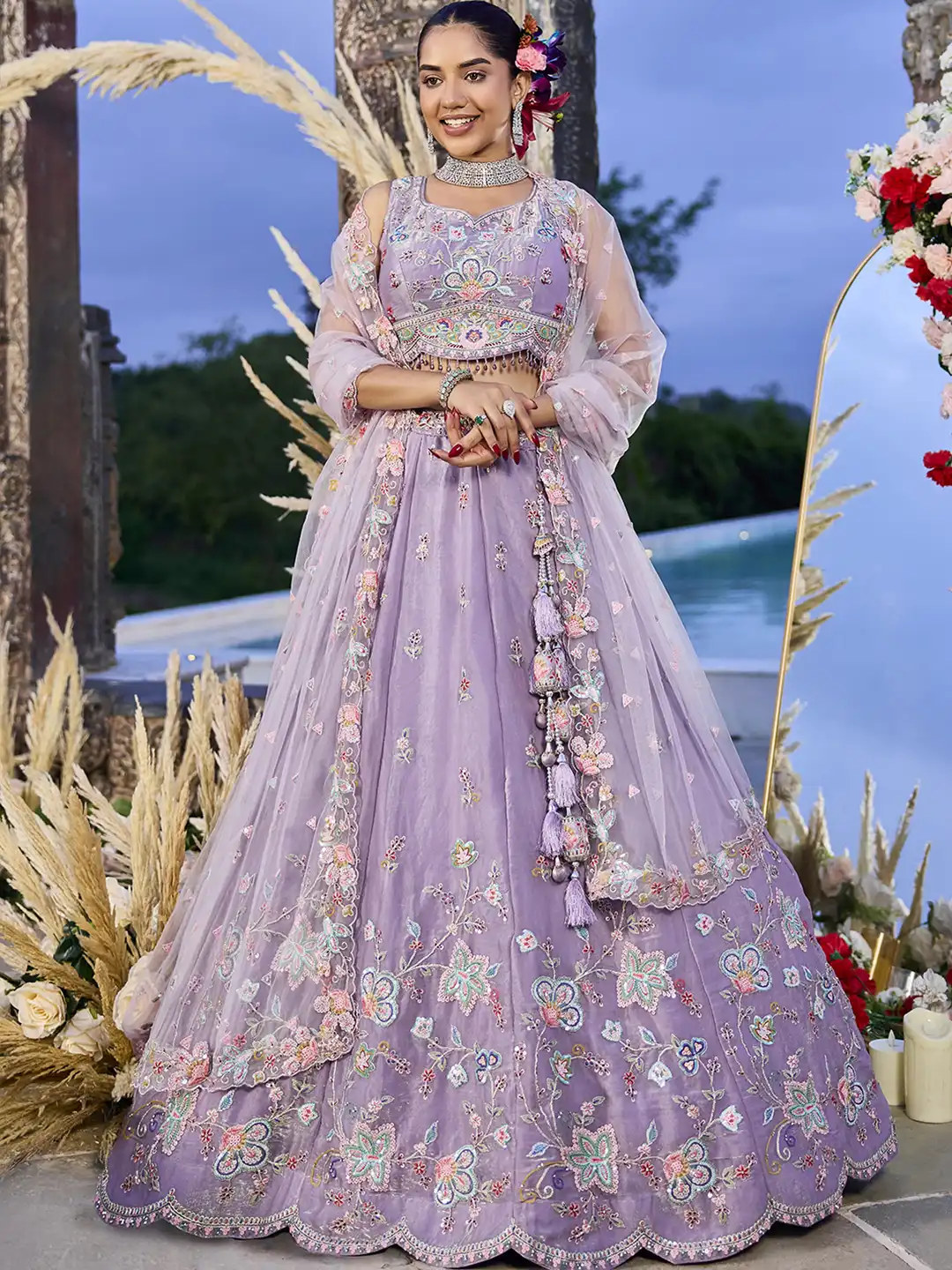 Roykals Heavy Traditional Must-Haves Lehenga Choli- Lavender Elegance - Image 5